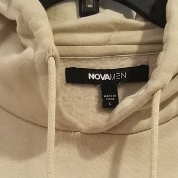 Nova Men Tanish/Cream Hoodie with Front pockets! Gently Worn! - Picture 3 of 4